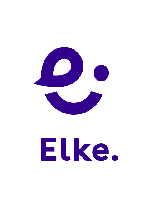 Elke logo staand