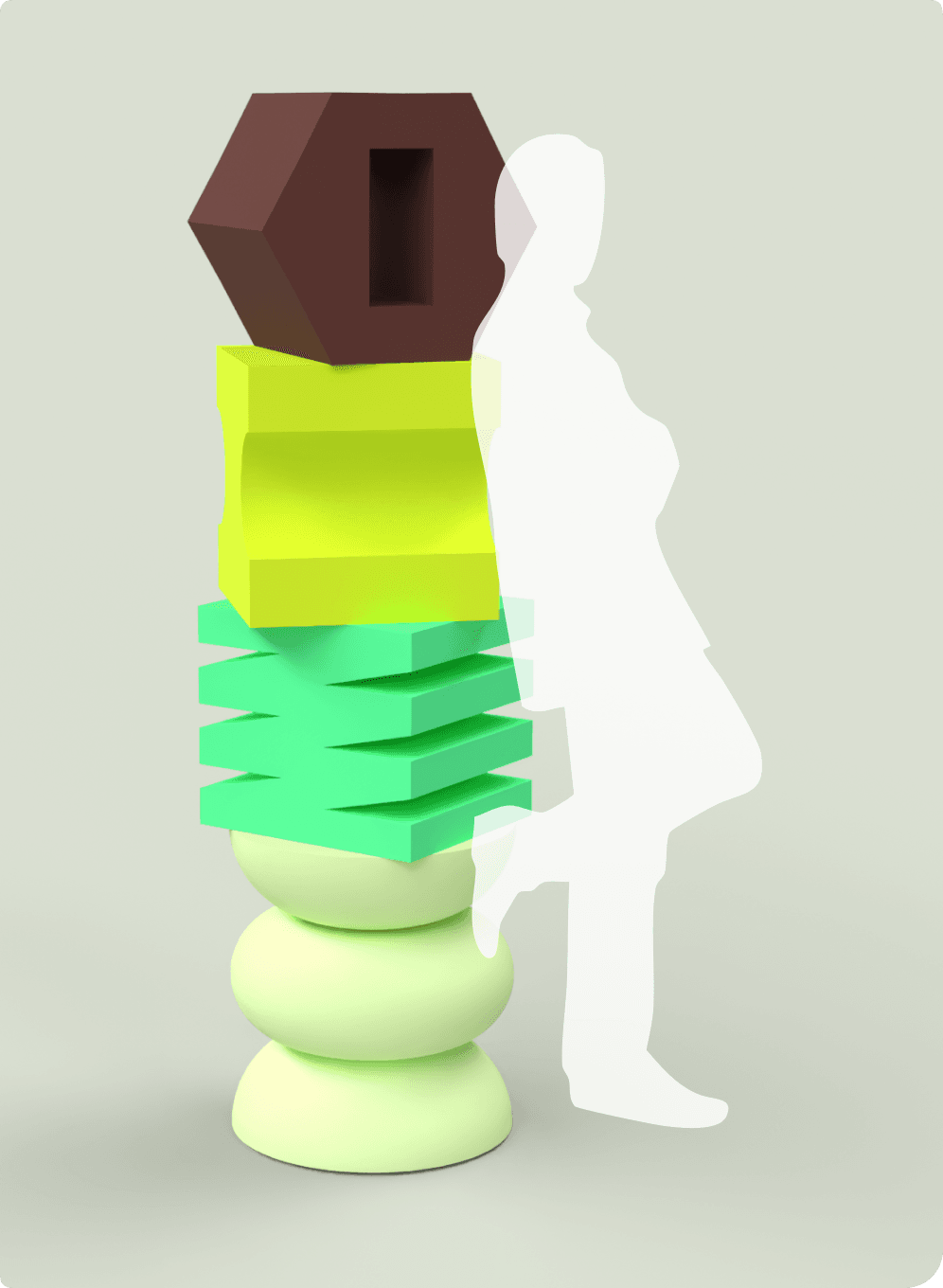 3d bewegwijzering totem