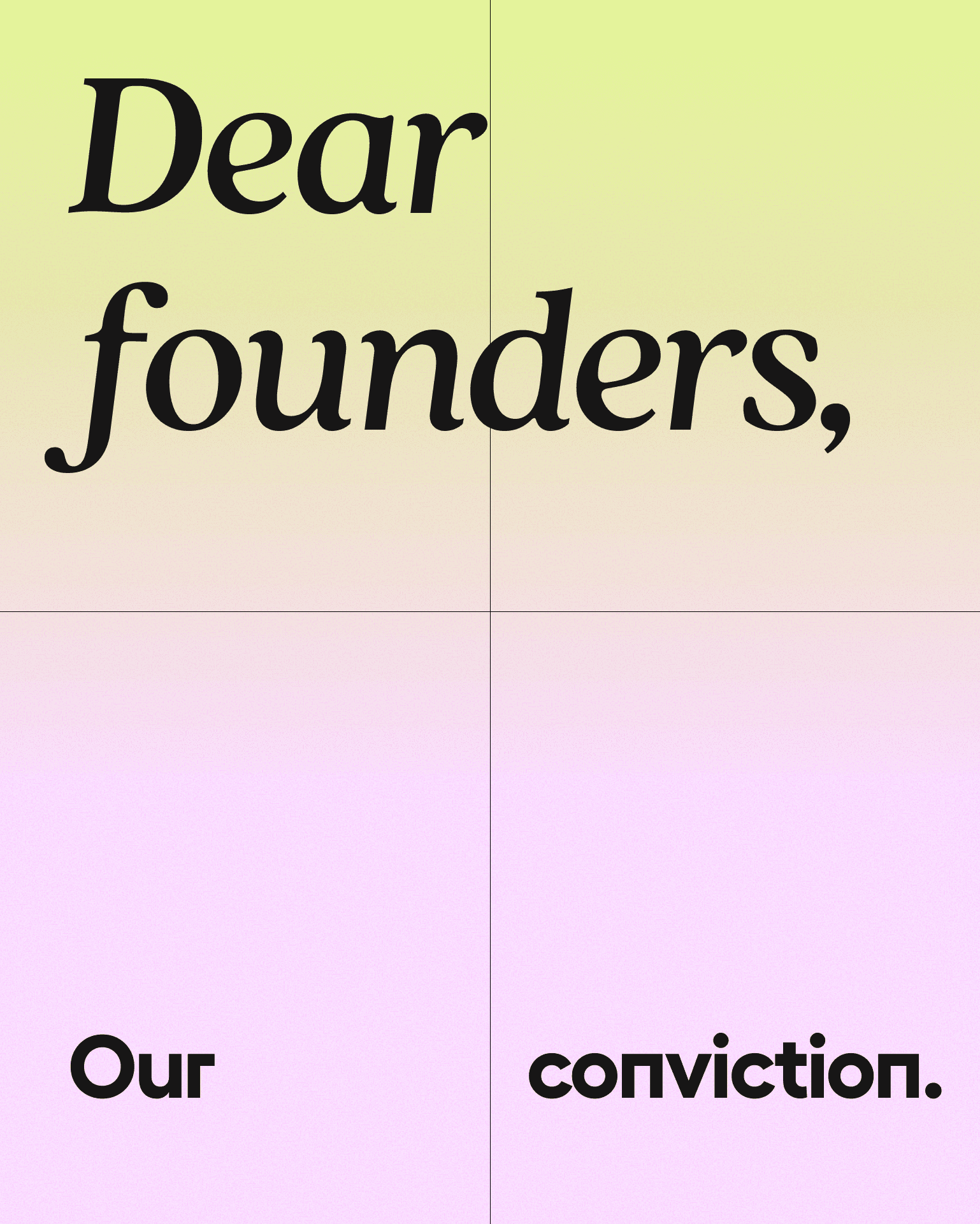 Dear founders title card